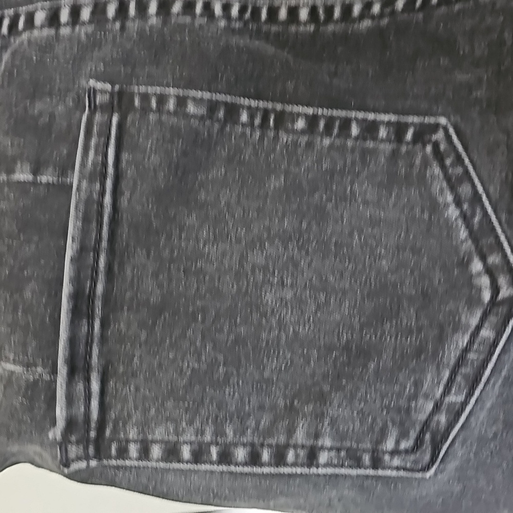 Free People Cropped Flare Raw Hemmed Pull-On Jeans Dark Gray/Faded Black Size 25 - Picture 8 of 11